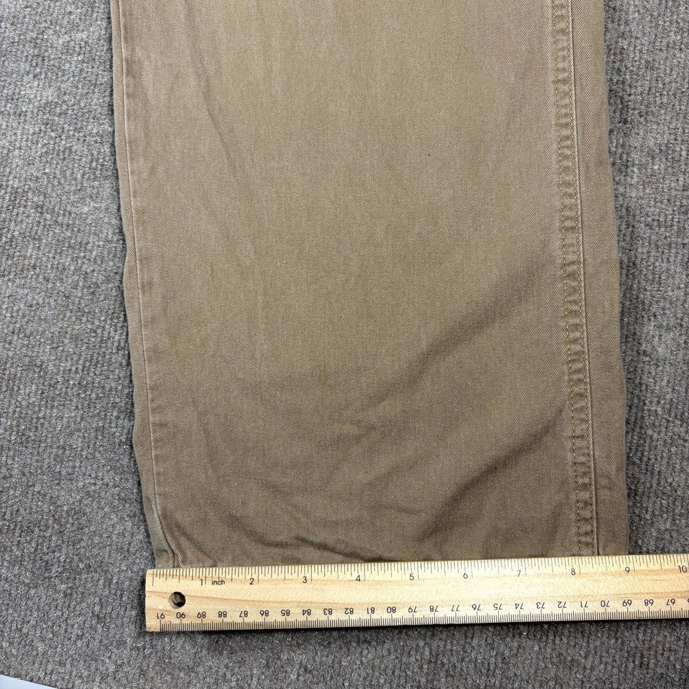 Wrangler Authentics Cargo Pants Mens 40X30 Beige Relaxed Straight Leg High Rise - Picture 4 of 12